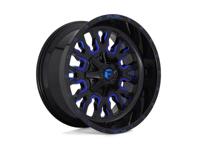 Fuel Wheels Stroke Gloss Black with Blue Tinted Clear 6-Lug Wheel; 20x10; -19mm Offset (19-23 Ranger)