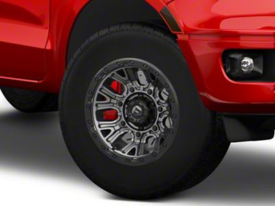 Fuel Wheels Traction Matte Gunmetal with Black Ring 6-Lug Wheel; 17x9; 1mm Offset (19-23 Ranger)