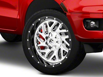 Fuel Wheels Triton Chrome with Gloss Black Lip 6-Lug Wheel; 22x10; -13mm Offset (19-23 Ranger)