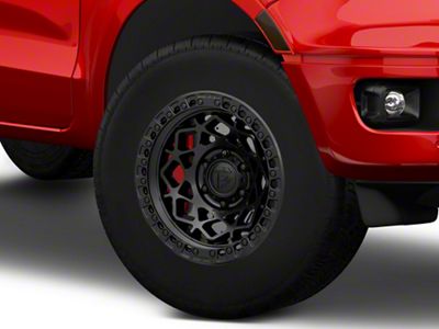 Fuel Wheels Unit Matte Black with Matte Black Ring 6-Lug Wheel; 17x9; 1mm Offset (19-23 Ranger)