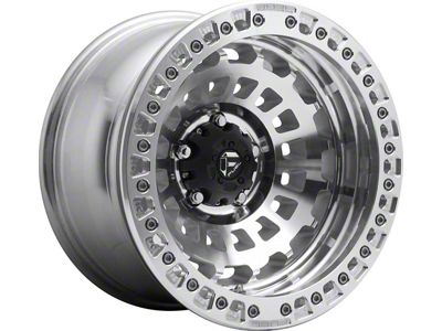 Fuel Wheels Zephyr Beadlock Gloss Machined 6-Lug Wheel; 17x9; -15mm Offset (19-23 Ranger)