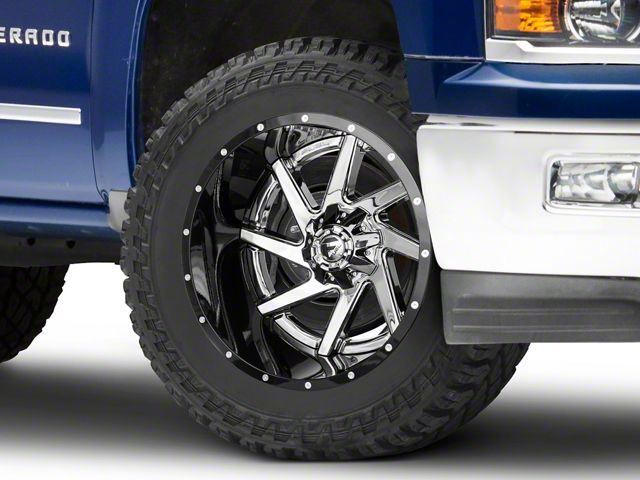Fuel Wheels Renegade Chrome with Gloss Black Lip 6-Lug Wheel; 22x14; -70mm Offset (14-18 Silverado 1500)