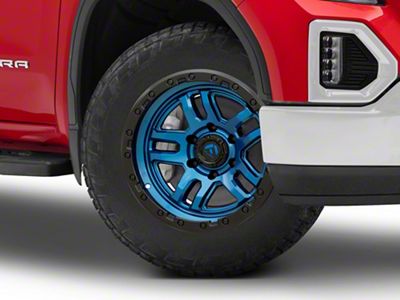 Fuel Wheels Ammo Gloss Blue with Black Bead Ring 6-Lug Wheel; 20x10; -18mm Offset (19-25 Sierra 1500)