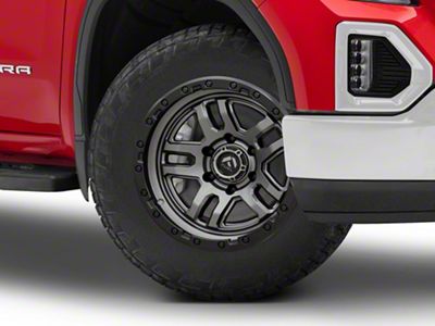 Fuel Wheels Ammo Matte Gunmetal with Black Bead Ring 6-Lug Wheel; 20x9; 1mm Offset (19-25 Sierra 1500)