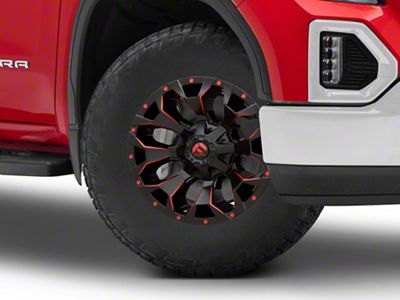 Fuel Wheels Assault Matte Black Red Milled 6-Lug Wheel; 18x9; 1mm Offset (19-24 Sierra 1500)
