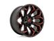 Fuel Wheels Assault Matte Black Red Milled 6-Lug Wheel; 18x9; 19mm Offset (19-24 Sierra 1500)