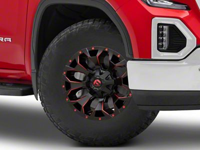 Fuel Wheels Assault Matte Black Red Milled 6-Lug Wheel; 18x9; 19mm Offset (19-25 Sierra 1500)
