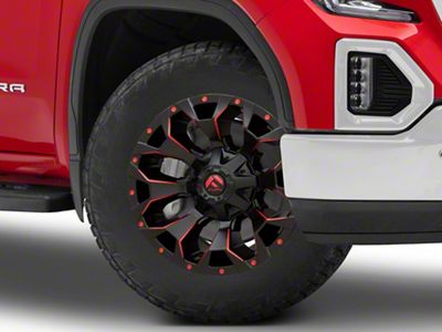 Fuel Wheels Assault Matte Black Red Milled 6-Lug Wheel; 20x9; 19mm Offset (19-25 Sierra 1500)