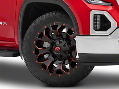 Fuel Wheels Assault Matte Black Red Milled 6-Lug Wheel; 22x9.5; 20mm Offset (19-25 Sierra 1500)