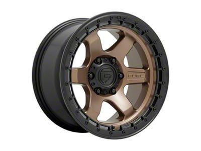 Fuel Wheels Block Matte Bronze with Black Ring 6-Lug Wheel; 18x9; 20mm Offset (19-25 Sierra 1500)