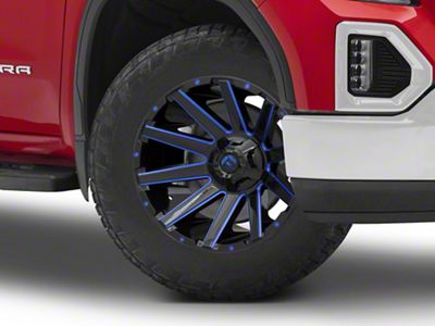 Fuel Wheels Contra Gloss Black with Blue Tinted Clear 6-Lug Wheel; 20x9; 2mm Offset (19-25 Sierra 1500)