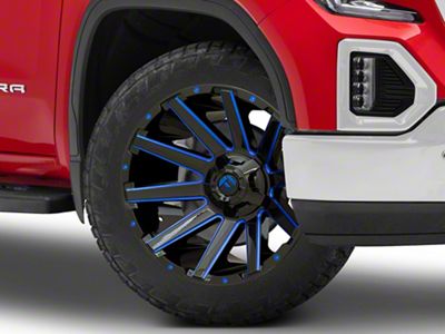 Fuel Wheels Contra Gloss Black with Blue Tinted Clear 6-Lug Wheel; 22x10; -19mm Offset (19-25 Sierra 1500)