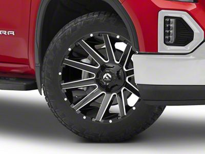 Fuel Wheels Contra Gloss Black Milled 6-Lug Wheel; 24x12; -44mm Offset (19-25 Sierra 1500)