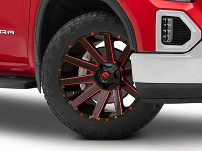 Fuel Wheels Contra Gloss Black with Red Tint 6-Lug Wheel; 22x10; -19mm Offset (19-25 Sierra 1500)