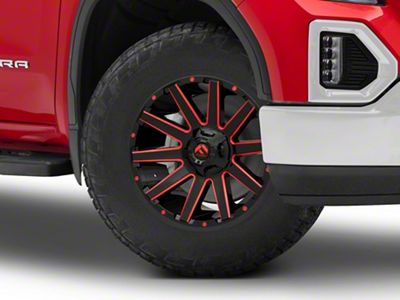 Fuel Wheels Contra Gloss Black with Red Tinted Clear 6-Lug Wheel; 18x9; 1mm Offset (19-25 Sierra 1500)