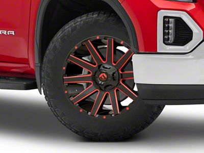 Fuel Wheels Contra Gloss Black with Red Tinted Clear 6-Lug Wheel; 20x9; 20mm Offset (19-25 Sierra 1500)