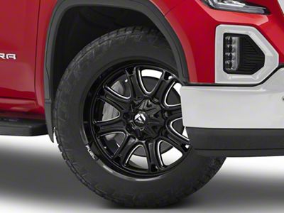 Fuel Wheels Darkstar Gloss Black Milled 6-Lug Wheel; 22x10; 10mm Offset (19-25 Sierra 1500)