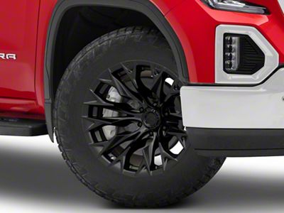 Fuel Wheels Flame Gloss Black Milled 6-Lug Wheel; 20x9; 20mm Offset (19-25 Sierra 1500)