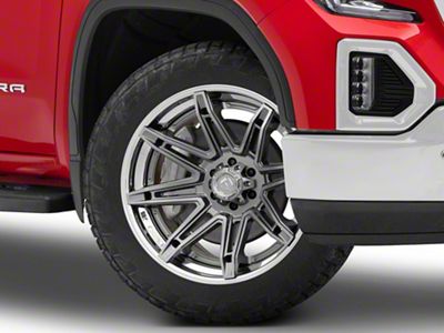 Fuel Wheels Fusion Forged Brawl Platinum with Chrome Lip 6-Lug Wheel; 22x12; -44mm Offset (19-25 Sierra 1500)