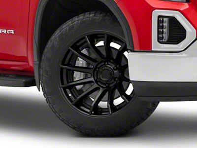 Fuel Wheels Fusion Forged Burn Matte Black with Gloss Black Lip 6-Lug Wheel; 22x10; -18mm Offset (19-25 Sierra 1500)