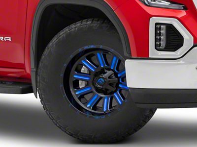 Fuel Wheels Hardline Gloss Black with Blue Tinted Clear 6-Lug Wheel; 18x9; 2mm Offset (19-25 Sierra 1500)