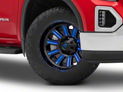 Fuel Wheels Hardline Gloss Black with Blue Tinted Clear 6-Lug Wheel; 20x10; -19mm Offset (19-25 Sierra 1500)