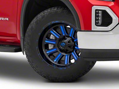 Fuel Wheels Hardline Gloss Black with Blue Tinted Clear 6-Lug Wheel; 20x9; 20mm Offset (19-24 Sierra 1500)