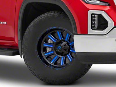 Fuel Wheels Hardline Gloss Black with Blue Tinted Clear 6-Lug Wheel; 18x9; -12mm Offset (19-25 Sierra 1500)
