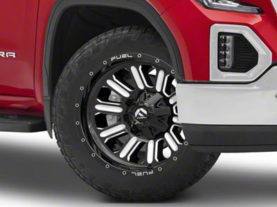 Fuel Wheels Hardline Gloss Black Milled 6-Lug Wheel; 22x12; -45mm Offset (19-25 Sierra 1500)