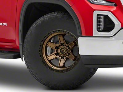 Fuel Wheels Kicker Matte Bronze with Black Bead Ring 6-Lug Wheel; 17x9; -12mm Offset (19-25 Sierra 1500)