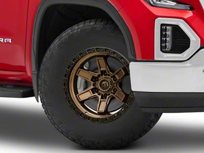 Fuel Wheels Kicker Matte Bronze with Black Bead Ring 6-Lug Wheel; 18x9; 1mm Offset (19-25 Sierra 1500)