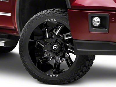 Fuel Wheels Lockdown Gloss Black Milled 6-Lug Wheel; 22x10; -18mm Offset (14-18 Sierra 1500)
