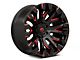Fuel Wheels Quake Gloss Black Milled with Red Accents 6-Lug Wheel; 20x10; -18mm Offset (19-24 Sierra 1500)