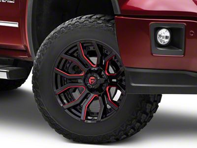 Fuel Wheels Rage Gloss Black Red Tinted 6-Lug Wheel; 20x10; -18mm Offset (14-18 Sierra 1500)