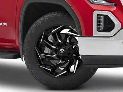 Fuel Wheels Reaction Gloss Black Milled 6-Lug Wheel; 24x12; -44mm Offset (19-25 Sierra 1500)