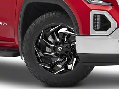 Fuel Wheels Reaction Gloss Black Milled 6-Lug Wheel; 22x12; -44mm Offset (19-25 Sierra 1500)