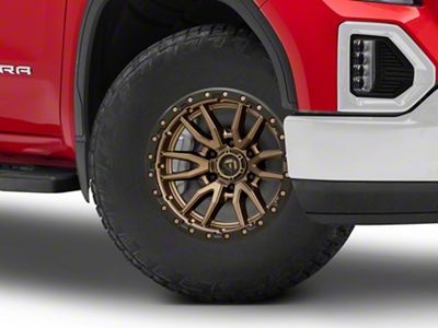 Fuel Wheels Rebel Matte Bronze with Black Bead Ring 6-Lug Wheel; 17x9; 1mm Offset (19-25 Sierra 1500)