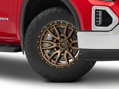 Fuel Wheels Rebel Matte Bronze with Black Bead Ring 6-Lug Wheel; 22x10; -13mm Offset (19-24 Sierra 1500)