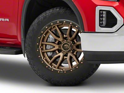 Fuel Wheels Rebel Matte Bronze with Black Bead Ring 6-Lug Wheel; 22x9; 20mm Offset (19-25 Sierra 1500)