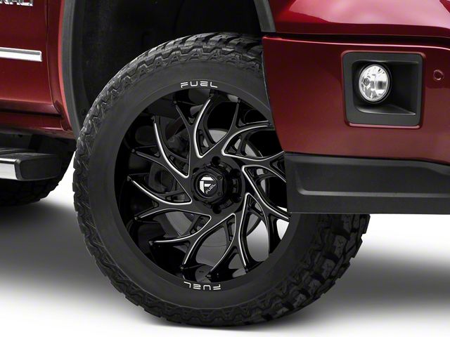 Fuel Wheels Runner Gloss Black Milled 6-Lug Wheel; 22x10; -18mm Offset (14-18 Sierra 1500)
