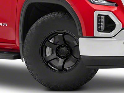 Fuel Wheels Rush Satin Black 6-Lug Wheel; 17x9; -12mm Offset (19-25 Sierra 1500)