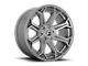 Fuel Wheels Siege Platinum Brushed Gunmetal 6-Lug Wheel; 20x9; 1mm Offset (14-18 Sierra 1500)