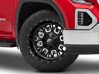 Fuel Wheels Stroke Gloss Black Milled 6-Lug Wheel; 22x10; 10mm Offset (19-25 Sierra 1500)