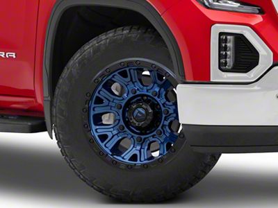 Fuel Wheels Traction Dark Blue with Black Ring 6-Lug Wheel; 20x9; 1mm Offset (19-25 Sierra 1500)
