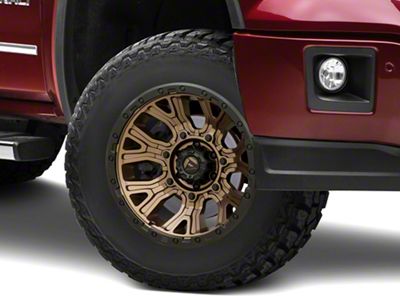 Fuel Wheels Traction Matte Bronze with Black Ring 6-Lug Wheel; 17x9; 1mm Offset (14-18 Sierra 1500)