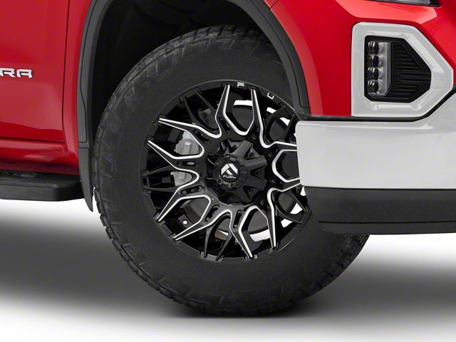 Fuel Wheels Twitch Gloss Black Milled 6-Lug Wheel; 20x10; -18mm Offset (19-24 Sierra 1500)