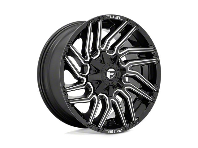 Fuel Wheels Typhoon Gloss Black Milled 6-Lug Wheel; 22x10; -18mm Offset (19-24 Sierra 1500)