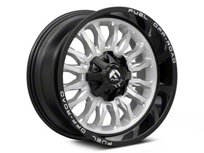 Fuel Wheels Arc Silver Brushed Face with Milled Black Lip 8-Lug Wheel; 20x10; -18mm Offset (20-25 Sierra 2500 HD)