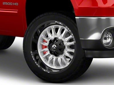 Fuel Wheels Arc Silver Brushed Face with Milled Black Lip 8-Lug Wheel; 22x12; -44mm Offset (07-10 Sierra 2500 HD)