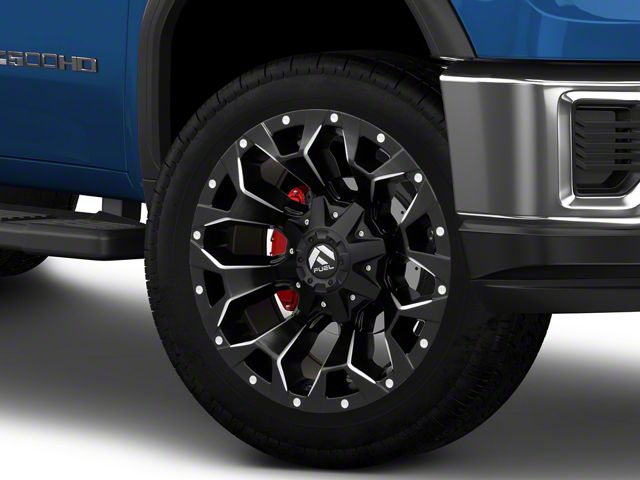 Fuel Wheels Assault Matte Black Milled 8-Lug Wheel; 22x10; -18mm Offset (20-24 Sierra 2500 HD)